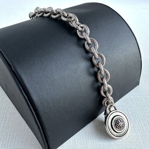 Brighton Rope Link Bracelet, Silver Tone, 7" + 1" Extender, NWT - Picture 1 of 12